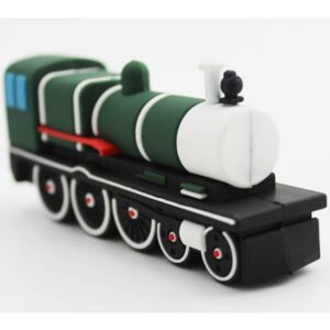 Green Train USB Flash Drive | 4GB-32GB Custom Memory Stick