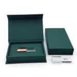 Emerald Green Linen USB Box