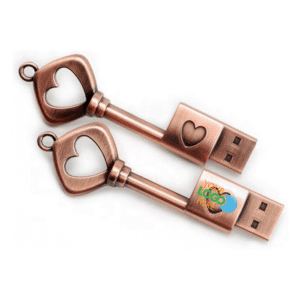 Metal Heart Key USB