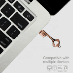 Metal Heart Key USB